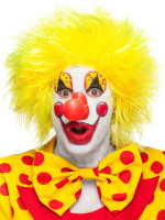 Aperçu: Perruque de clown tête bouclée jaune
