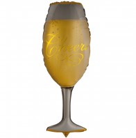 Voorvertoning: Folieballon champagne glas Cheers 90cm