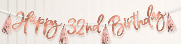 Ghirlanda di compleanno personalizzabile, oro rosa 2,74 m
