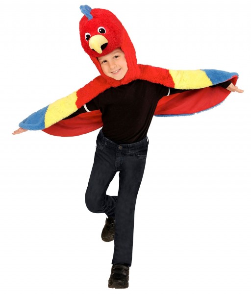 Parrot cape with hood for children
