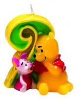 Winnie the Pooh Happy Birthday candle 2nd birthday