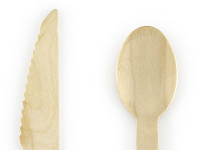 Preview: Wooden cutlery Woody mint 18 pieces