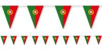 Cadena de banderines de papel Portugal 3,5mx 19cm