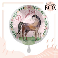 Vorschau: Heliumballon in der Box Charming Horse Birthday