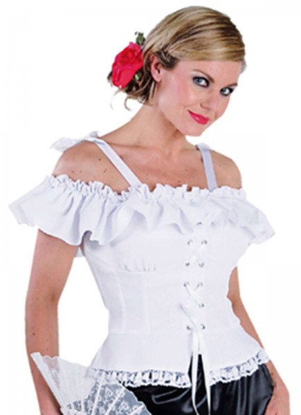 Tradycyjna bluzka Carina w kolorze białym