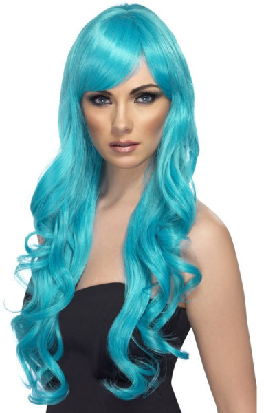 Mermaid wig aqua blue