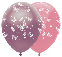 6 Eco Fly Butterfly Balloons 30cm