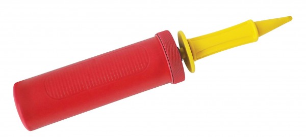 Piccola pompa a palloncino rosso-giallo