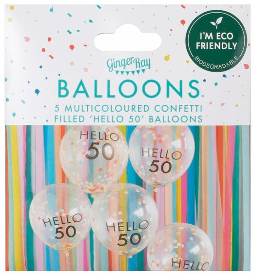 5 Milestone 50`th Eco Ballons 30cm 3