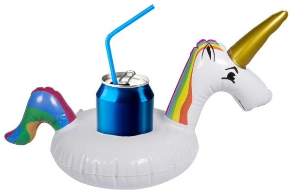 Uppblåsbar unicorn drinkhållare