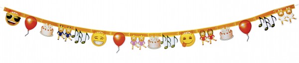 Grappige Emoji World Party Garland 165cm