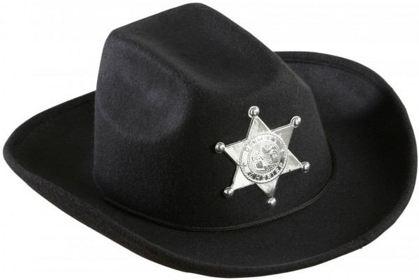 Cowboyhut Sheriff Für Kinder Schwarz