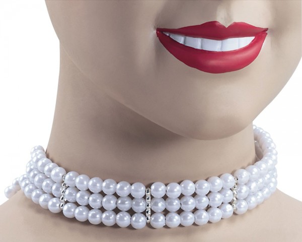 Perlenhalsband In Weiß