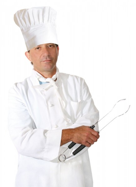 Cappello da cuoco bianco Gaston