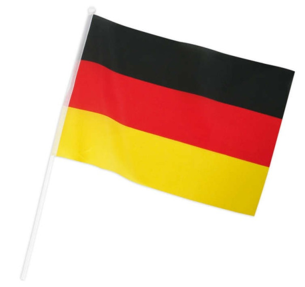 Flaga Niemiec z drążkiem 20 x 30 cm