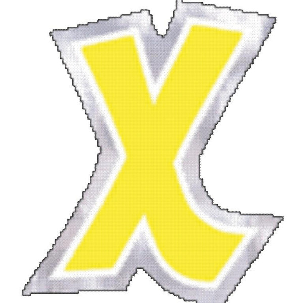 48 naklejek balonowych litera X