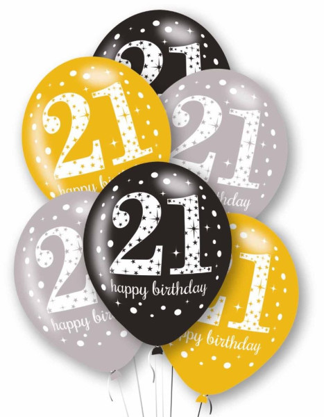 6 glamorosos globos de cumpleaños número 21