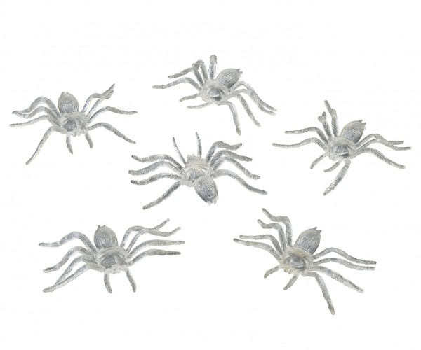 Happy Halloween Glow In The Dark Spiders 4x6cm 6-pack