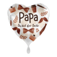 Vorschau: Bester Papa Herzballon 45cm