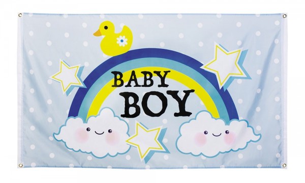Baby Boy Party Fahne 90 x 150cm