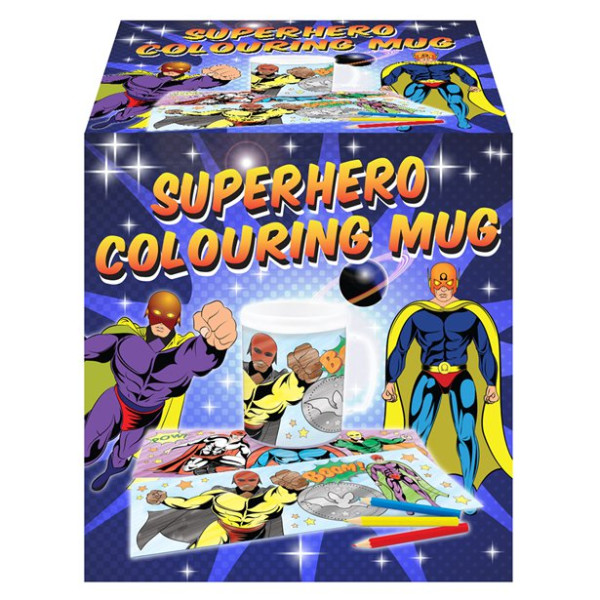 Superhero mug for coloring