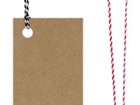 Vista previa: 6 etiquetas de regalo con cinta marrón 2 tamaños