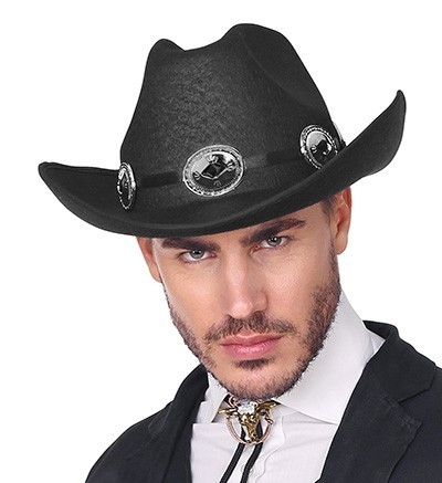 James 3 black cowboy hat