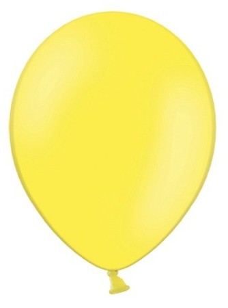 100 balonów pastelowo żółty 23 cm