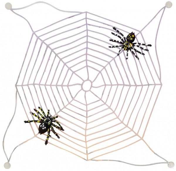 Glow in the Dark Spider Web Decoration 29cm