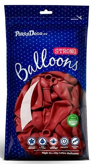 50 Partystar Luftballons rot 30cm