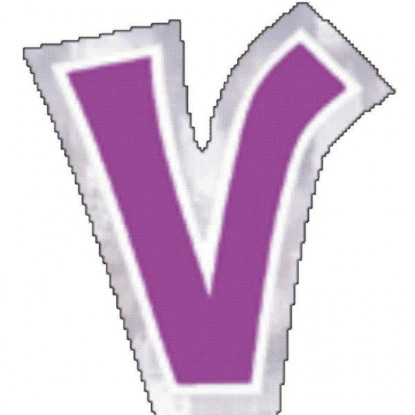 48 balloon stickers letter V