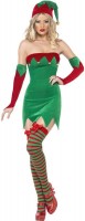 Preview: Sexy Christmas helper ladies costume
