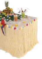 Falda de mesa hawaiana de colores 2.75mx 75cm