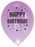 4 ballons LED Happy Birthday