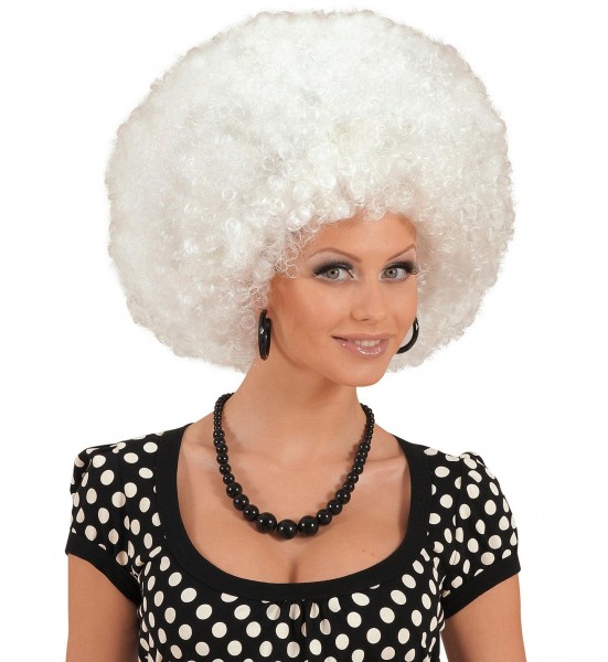Snow-white XXL Afro wig