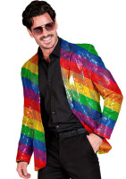Rainbow sequin jacket for men