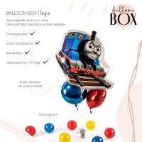 Vorschau: XL Heliumballon in der Box 3-teiliges Set Thomas die Lokomotive