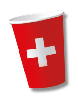 10 Switzerland party cups 200ml
