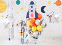 Aperçu: Ballon aluminium étoile argenté brillant 70cm