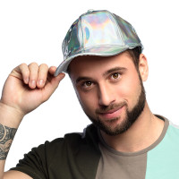 Preview: Holographic baseball cap silver