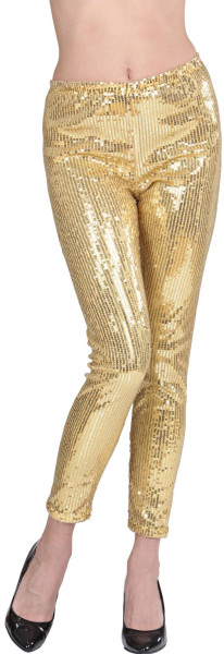 Golden sequin leggings