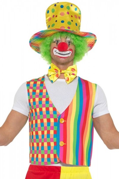 Set costume da clown Benno per uomo 3 pezzi