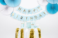 Widok: DIY Wesoła urodziny Girlanda pastelowa niebieska 1,75m