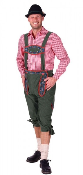 Groene Tiroolse traditionele broek voor heren