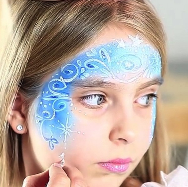 Blauwe Elsa make-up set