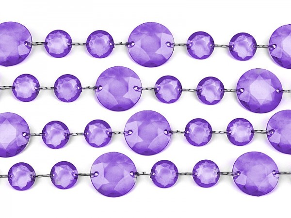 Cintre en cristal Ophelia violet foncé 1m