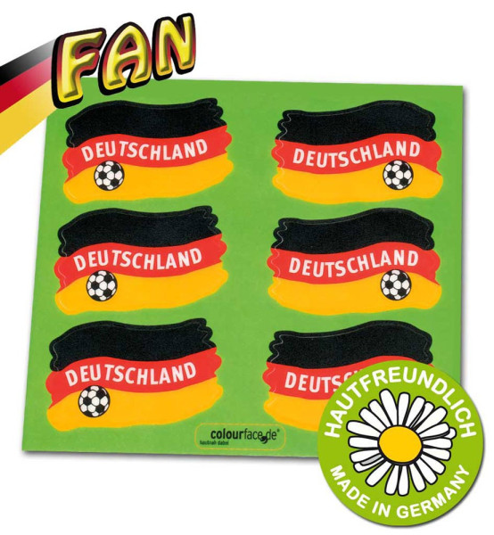 6 autocollants de peau de football Allemagne