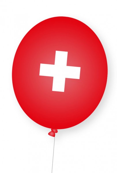 8 balonów Szwajcaria Zurych 28 cm