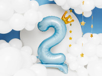 Preview: Balloon number 2 baby blue