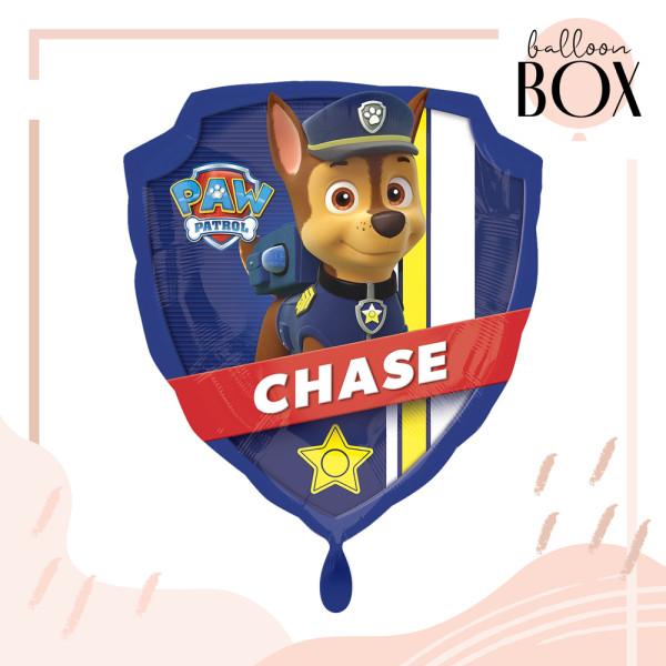 XXL Heliumballon in der Box 3-teiliges Set Paw Patrol Chase